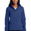 Port Authority Jackets: Women's L324 EBLU Estate Blue Navy Welded Soft Shell Jacket