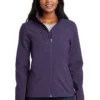 Port Authority Jackets: Women's L324 PURP Posh Purple Welded Soft Shell Jacket