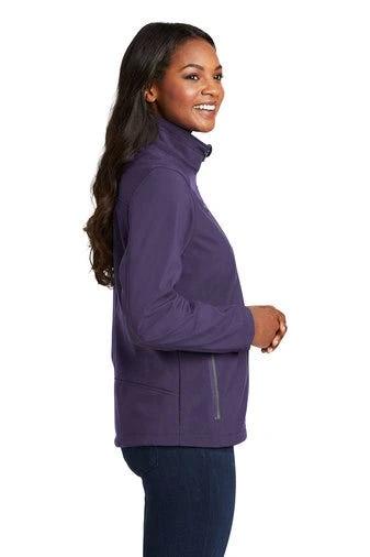 Port Authority Jackets: Women's L324 PURP Posh Purple Welded Soft Shell Jacket 3 Port Authority Jackets: Women's L324 PURP Posh Purple Welded Soft Shell Jacket - Image 3