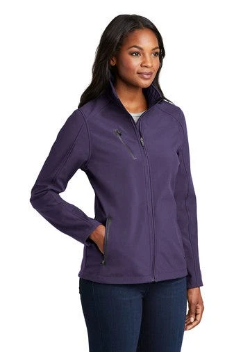 Port Authority Jackets: Women's L324 PURP Posh Purple Welded Soft Shell Jacket 2 Port Authority Jackets: Women's L324 PURP Posh Purple Welded Soft Shell Jacket - Image 2