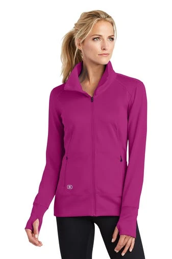 Ogio Jackets: Women's LOE700 PNK Flush Pink Endurance Fulcrum Full Zip 2 Ogio Jackets: Women's LOE700 PNK Flush Pink Endurance Fulcrum Full Zip - Image 2