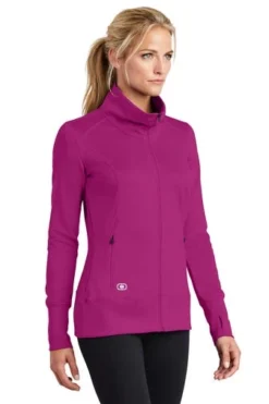 Ogio Jackets: Women's LOE700 PNK Flush Pink Endurance Fulcrum Full Zip