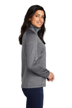 Port Authority Jackets: Women's L231 BLK Black Digi Stripe Fleece Jacket 6 Port Authority Jackets: Women's L231 BLK Black Digi Stripe Fleece Jacket -Eagle Shop 6892 black 3 l231blackmodelside1 337w