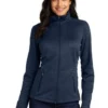 Port Authority Jackets: Women's L231 NVY Navy Digi Stripe Fleece Jacket