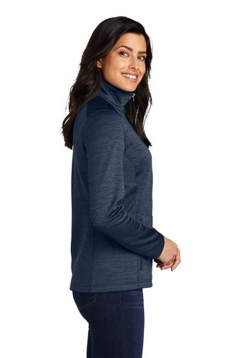 Port Authority Jackets: Women's L231 NVY Navy Digi Stripe Fleece Jacket 3 Port Authority Jackets: Women's L231 NVY Navy Digi Stripe Fleece Jacket - Image 3