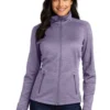Port Authority Jackets: Women's L231 PURP Purple Digi Stripe Fleece Jacket