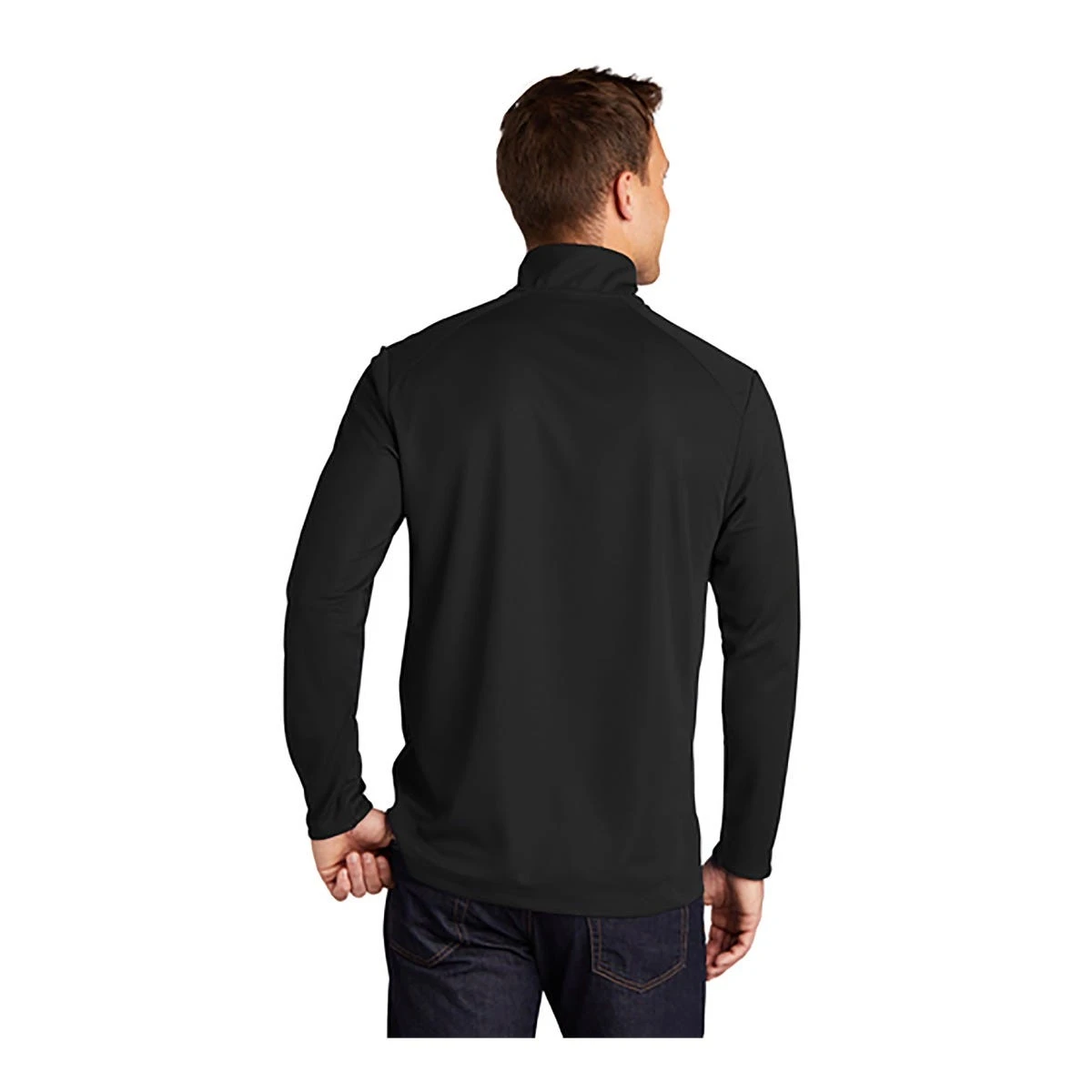 Port Authority Sweatshirts: Men's K806 BLK Pinpoint Mesh 1/2-Zip Sweater 2 Port Authority Sweatshirts: Men's K806 BLK Pinpoint Mesh 1/2-Zip Sweater - Image 2