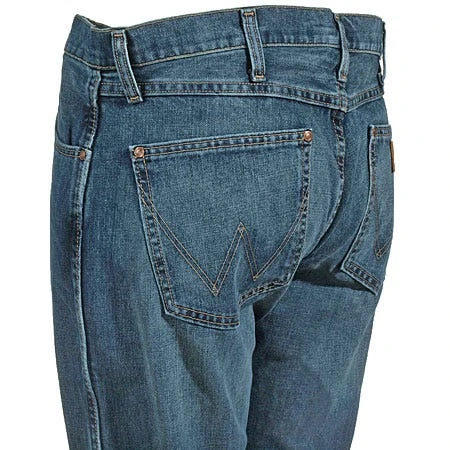 Wrangler Jeans: Men's Retro 77MWZ RW Slim Fit Boot Cut River Wash Jeans 3 Wrangler Jeans: Men's Retro 77MWZ RW Slim Fit Boot Cut River Wash Jeans - Image 3
