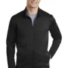Nike Jackets: Men's NKAH6418 BLK Black Therma Fit Full Zip Fleece