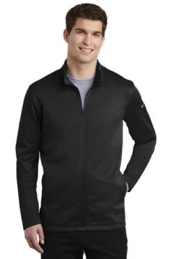 Nike Jackets: Men's NKAH6418 BLK Black Therma Fit Full Zip Fleece