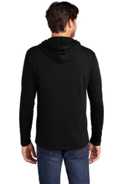 District Sweatshirts: Men's DT571 BLK Black Featherweight French Terry Hoodie 7 District Sweatshirts: Men's DT571 BLK Black Featherweight French Terry Hoodie -Eagle Shop 9747 black 2 dt571blackmodelback 337w