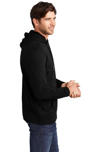 District Sweatshirts: Men's DT571 BLK Black Featherweight French Terry Hoodie 3 District Sweatshirts: Men's DT571 BLK Black Featherweight French Terry Hoodie - Image 3
