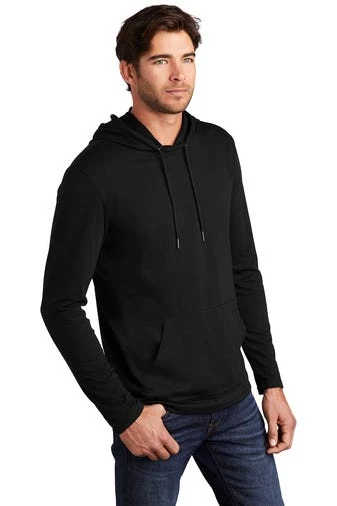 District Sweatshirts: Men's DT571 BLK Black Featherweight French Terry Hoodie 2 District Sweatshirts: Men's DT571 BLK Black Featherweight French Terry Hoodie - Image 2
