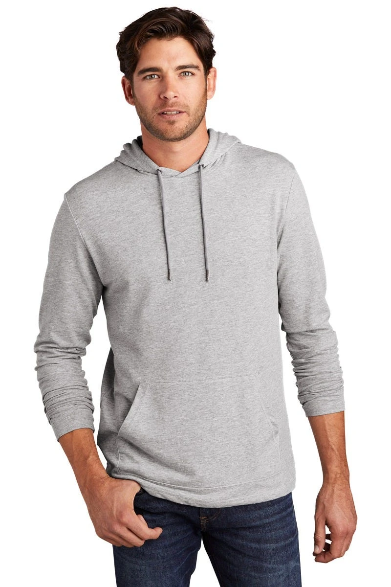 District Sweatshirts: Men's DT571 LHG Light Heather Grey Featherweight French Terry Hoodie 1 District Sweatshirts: Men's DT571 LHG Light Heather Grey Featherweight French Terry Hoodie