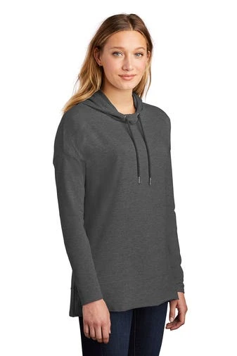 District Sweatshirts: Women's DT671 WC Washed Coal Featherweight French Terry Hoodie 2 District Sweatshirts: Women's DT671 WC Washed Coal Featherweight French Terry Hoodie - Image 2