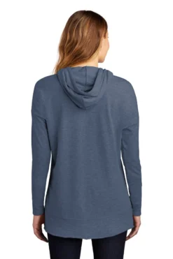 District Sweatshirts: Women's DT671 WI Washed Indigo Featherweight French Terry Hoodie 5 District Sweatshirts: Women's DT671 WI Washed Indigo Featherweight French Terry Hoodie -Eagle Shop 9748 washedindigo 2 dt671washedindigomodelback 1200w