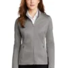 Port Authority Sweatshirts: Women's L249 GGH Gusty Grey Heather Diamond Full Zip
