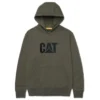 Caterpillar Sweatshirts: Men's W10646 13037 Army Moss Heather Trademark Hooded Sweatshirt