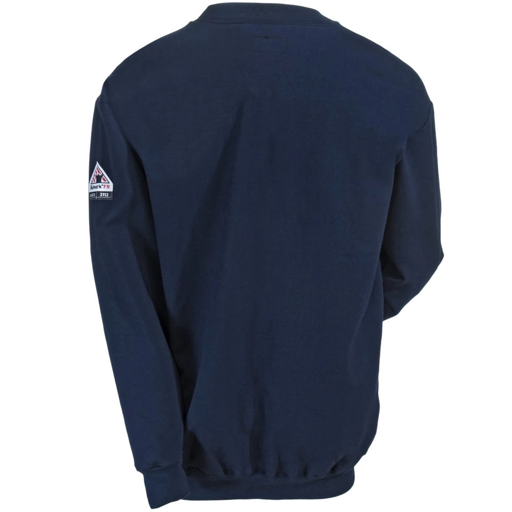 Bulwark Sweatshirts: Men's SEC2 NV Flame-Resistant Navy Blue Crewneck 3 Bulwark Sweatshirts: Men's SEC2 NV Flame-Resistant Navy Blue Crewneck - Image 3
