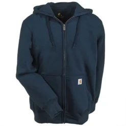 Carhartt Sweatshirts: Men's Navy Blue Water Repellent 100614 472 Zip Sweatshirt -Eagle Shop carhartt 100614 472 f 01
