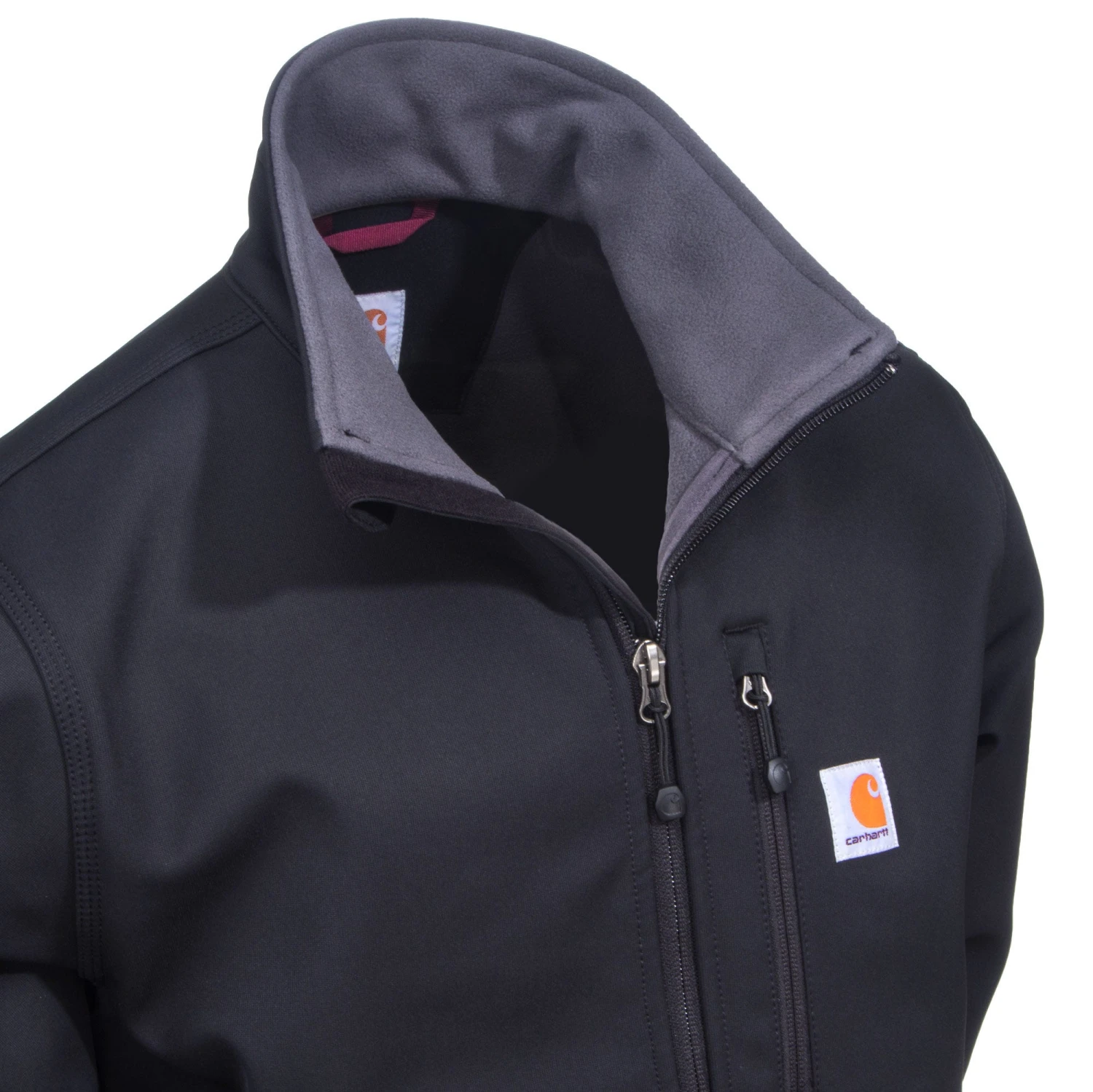 Carhartt Jackets: Crowley Men's 102199 001 Black Full Zip Jacket 2 Carhartt Jackets: Crowley Men's 102199 001 Black Full Zip Jacket - Image 2