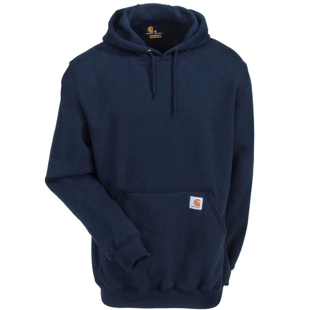 Carhartt Sweatshirts: Men's K288 472 New Navy Blue Midweight Hooded Logo Sweatshirt 3 Carhartt Sweatshirts: Men's K288 472 New Navy Blue Midweight Hooded Logo Sweatshirt - Image 3
