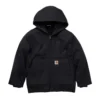 Carhartt Jackets: Boys' CP8545 BLK Black Cotton Canvas Lined Jacket