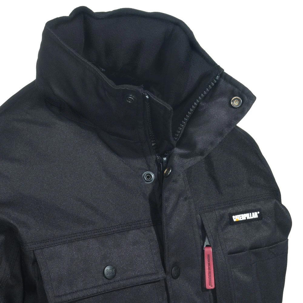 CAT Apparel Jackets: Men's Black 1313004 016 Water-Resistant Insulated Twill Jacket 3 CAT Apparel Jackets: Men's Black 1313004 016 Water-Resistant Insulated Twill Jacket - Image 3