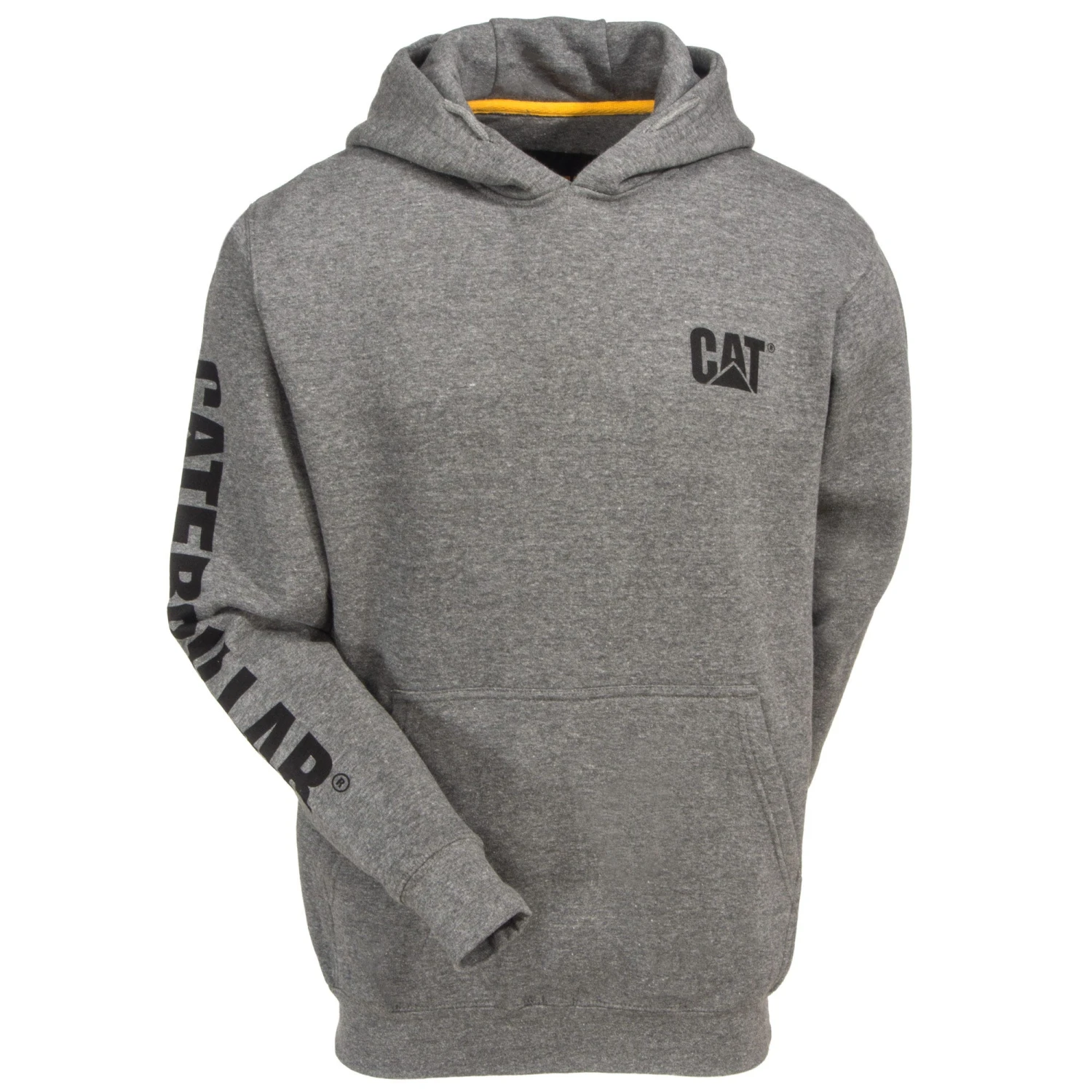 CAT Apparel Sweatshirts: Men's 1910709 004 Grey Hooded Trademark Banner Sweatshirt 3 CAT Apparel Sweatshirts: Men's 1910709 004 Grey Hooded Trademark Banner Sweatshirt - Image 3