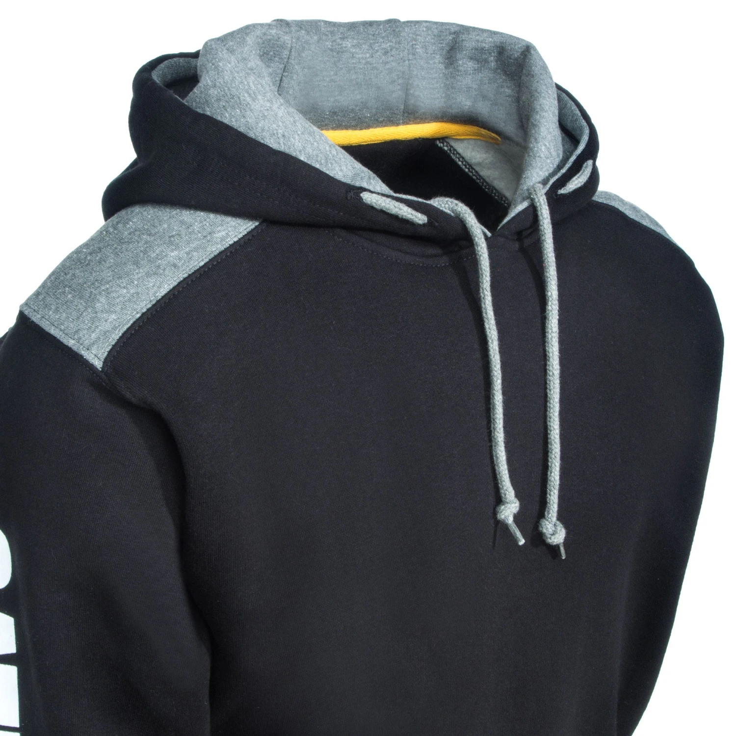 CAT Apparel Sweatshirts: Men's 1910802 016 Black Logo Panel Hooded Sweatshirt 2 CAT Apparel Sweatshirts: Men's 1910802 016 Black Logo Panel Hooded Sweatshirt - Image 2