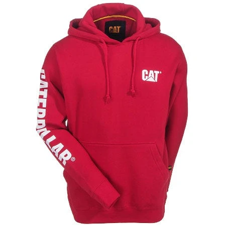 CAT Apparel Sweatshirts: Men's 1910709 155 Chili Pepper Red Hooded Sweatshirt 3 CAT Apparel Sweatshirts: Men's 1910709 155 Chili Pepper Red Hooded Sweatshirt - Image 3