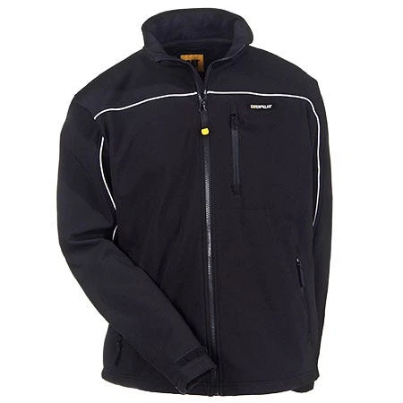 CAT Apparel Jackets: Men's Black W11440 016 Flexshell Water Resistant Jacket 3 CAT Apparel Jackets: Men's Black W11440 016 Flexshell Water Resistant Jacket - Image 3