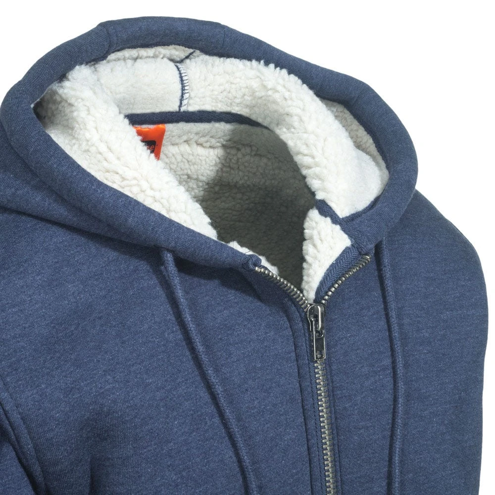 Cornerstone Jackets: Men's Sherpa-Lined Heavyweight Fleece Hooded Jacket CS625 NVY 2 Cornerstone Jackets: Men's Sherpa-Lined Heavyweight Fleece Hooded Jacket CS625 NVY - Image 2
