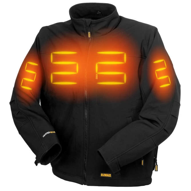 Radians Jacket: Men's DCHJ060 ABD1 Black Dewalt Unisex Soft Shell Heated Jacket 1 Radians Jacket: Men's DCHJ060 ABD1 Black Dewalt Unisex Soft Shell Heated Jacket