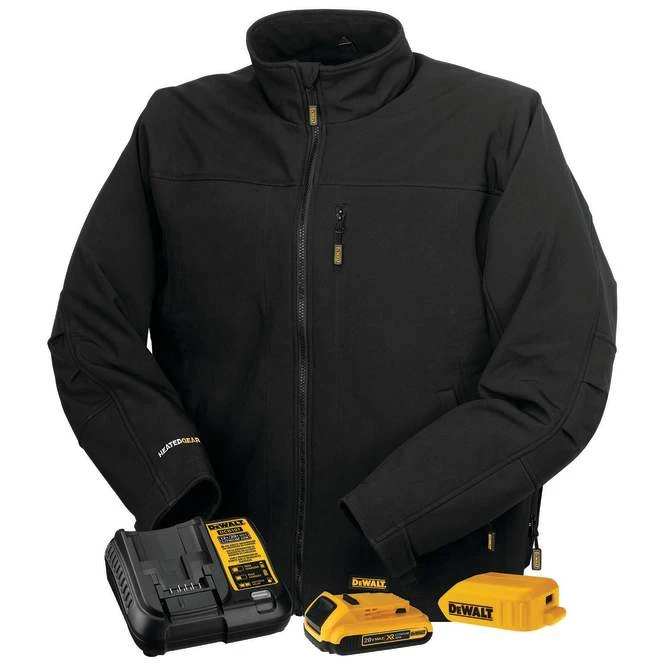 Radians Jacket: Men's DCHJ060 ABD1 Black Dewalt Unisex Soft Shell Heated Jacket 2 Radians Jacket: Men's DCHJ060 ABD1 Black Dewalt Unisex Soft Shell Heated Jacket - Image 2