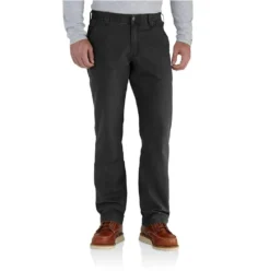 Carhartt Pants: Men's 102291 001 Black Rugged Flex Rigby Dungarees