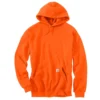 Carhartt Sweatshirts: Men's K121 BOG Brite Orange Hooded Pullover Sweatshirt