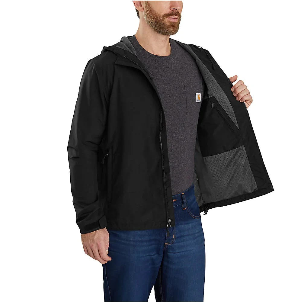 Carhartt Jacket: Men's 104671 N04 Black Rain Defender Relaxed Fit Lightweight Jacket 3 Carhartt Jacket: Men's 104671 N04 Black Rain Defender Relaxed Fit Lightweight Jacket - Image 3