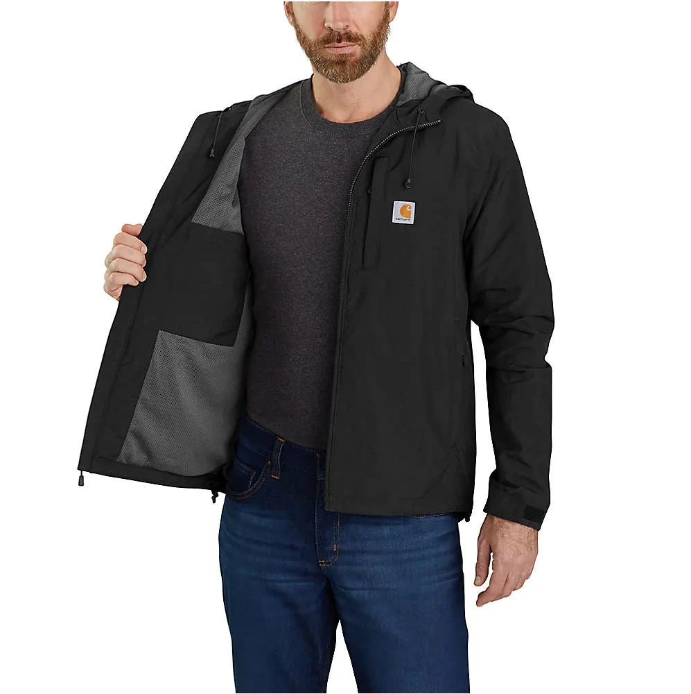 Carhartt Jacket: Men's 104671 N04 Black Rain Defender Relaxed Fit Lightweight Jacket 2 Carhartt Jacket: Men's 104671 N04 Black Rain Defender Relaxed Fit Lightweight Jacket - Image 2
