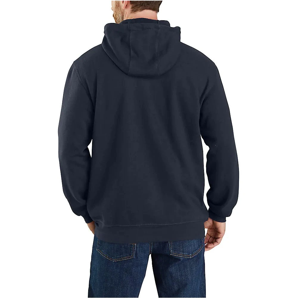 Carhartt Force Sweatshirts: Men's 104982 I26 Navy Flame Resistant Hooded Zip Front Sweatshirt 2 Carhartt Force Sweatshirts: Men's 104982 I26 Navy Flame Resistant Hooded Zip Front Sweatshirt - Image 2
