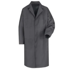 Red Kap Work Clothes: Men's Charcoal Full Lenght Shop Coat KT30 CH
