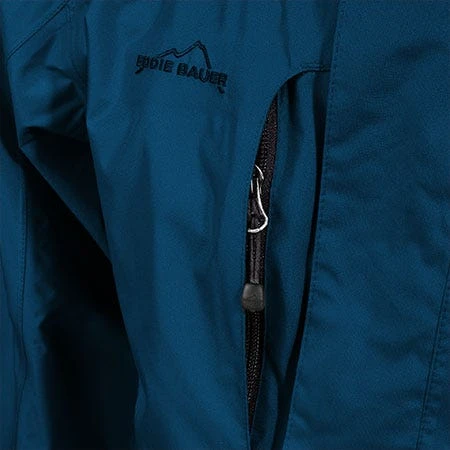 Eddie Bauer Jackets: Men's Blue EB550 DPS Waterproof Hooded Lined Rain Jacket 5 Eddie Bauer Jackets: Men's Blue EB550 DPS Waterproof Hooded Lined Rain Jacket - Image 5