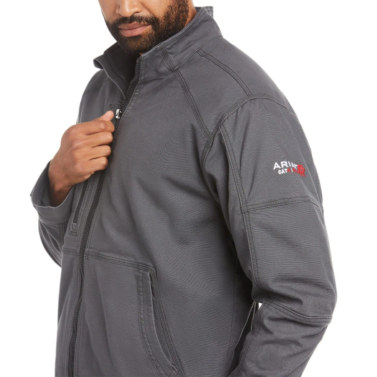 Ariat Work FR Jacket: Men's 10033193 Iron Grey DuraLight Stretch Canvas Field Jacket 4 Ariat Work FR Jacket: Men's 10033193 Iron Grey DuraLight Stretch Canvas Field Jacket - Image 4