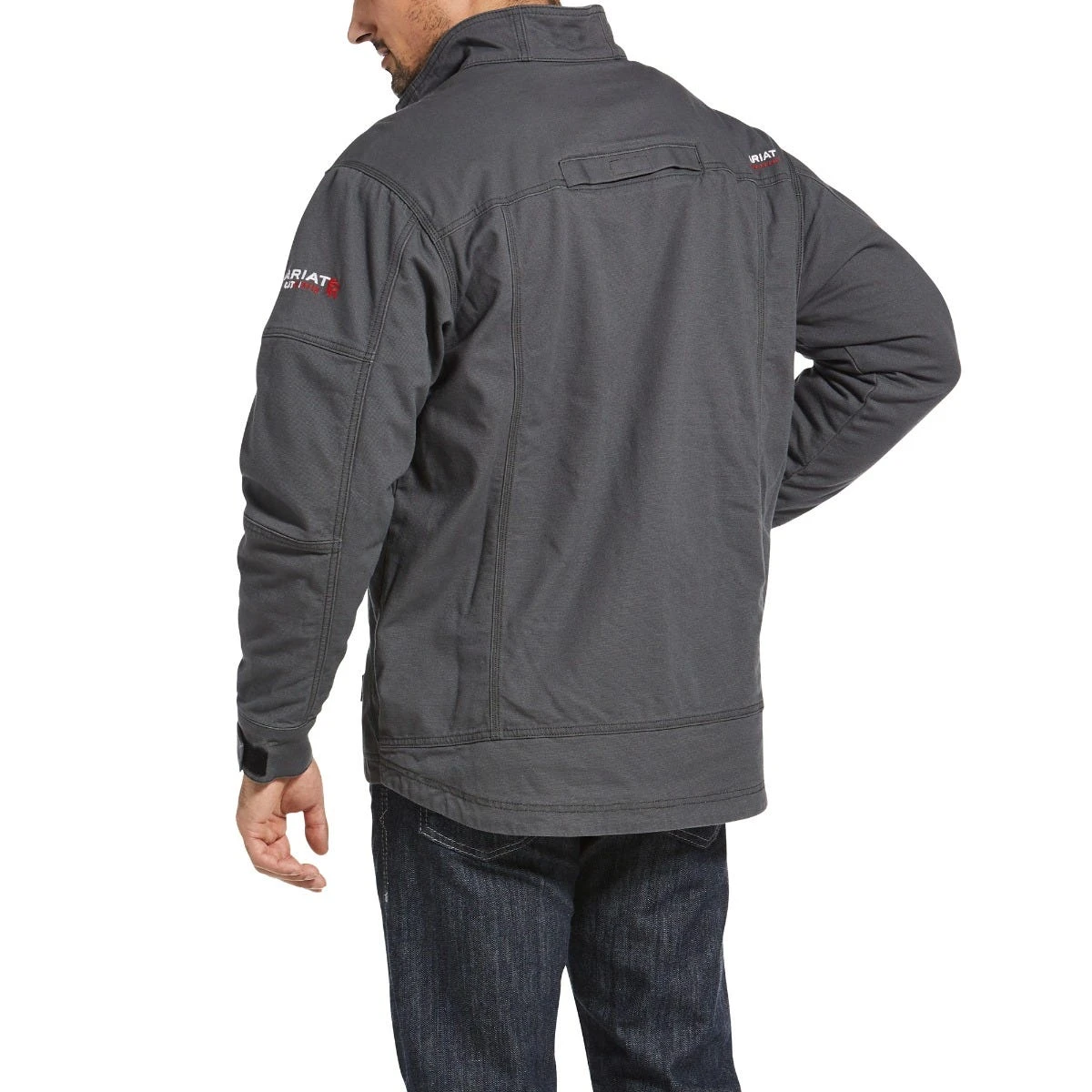 Ariat Work FR Jacket: Men's 10033193 Iron Grey DuraLight Stretch Canvas Field Jacket 2 Ariat Work FR Jacket: Men's 10033193 Iron Grey DuraLight Stretch Canvas Field Jacket - Image 2