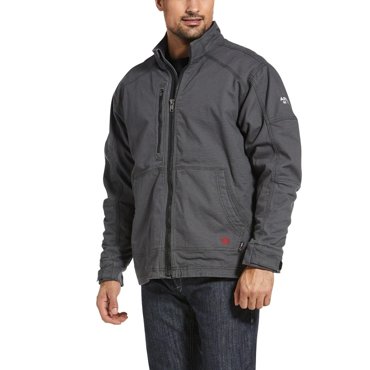 Ariat Work FR Jacket: Men's 10033193 Iron Grey DuraLight Stretch Canvas Field Jacket 1 Ariat Work FR Jacket: Men's 10033193 Iron Grey DuraLight Stretch Canvas Field Jacket