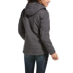 Ariat Rebar Jackets: Women's 10032917 Rebar Grey DuraCanvas Insulated Jacket 9 Ariat Rebar Jackets: Women's 10032917 Rebar Grey DuraCanvas Insulated Jacket -Eagle Shop f20 wms work 10032917 back