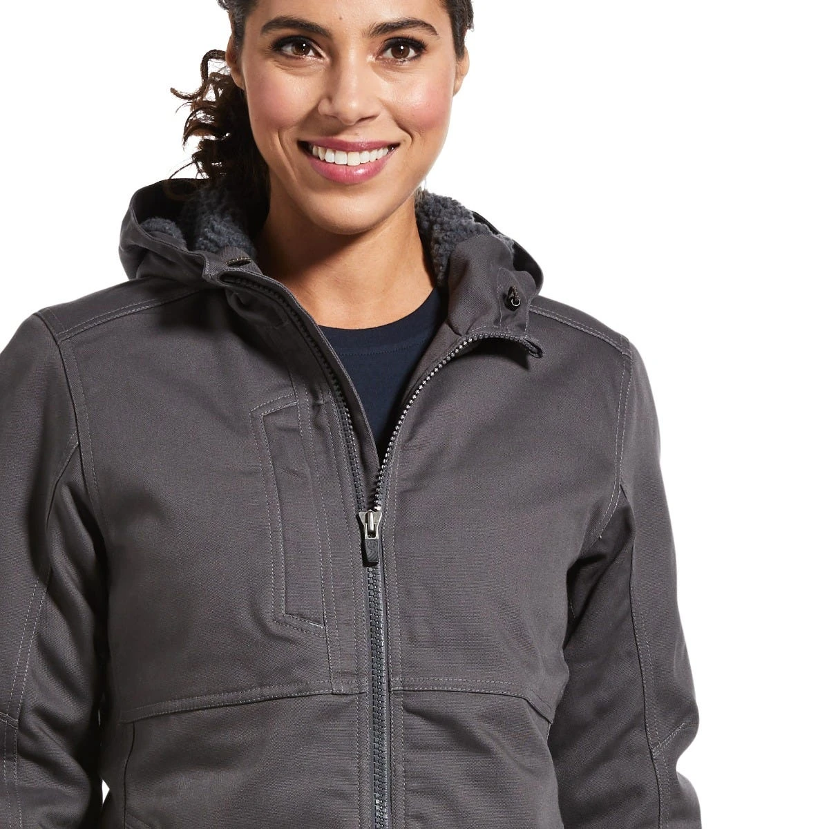 Ariat Rebar Jackets: Women's 10032917 Rebar Grey DuraCanvas Insulated Jacket 2 Ariat Rebar Jackets: Women's 10032917 Rebar Grey DuraCanvas Insulated Jacket - Image 2