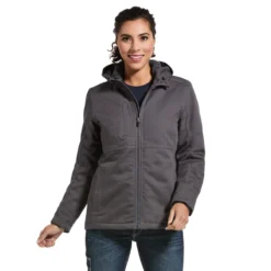 Ariat Rebar Jackets: Women's 10032917 Rebar Grey DuraCanvas Insulated Jacket