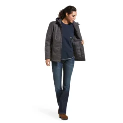Ariat Rebar Jackets: Women's 10032917 Rebar Grey DuraCanvas Insulated Jacket 7 Ariat Rebar Jackets: Women's 10032917 Rebar Grey DuraCanvas Insulated Jacket -Eagle Shop f20 wms work 10032917 full