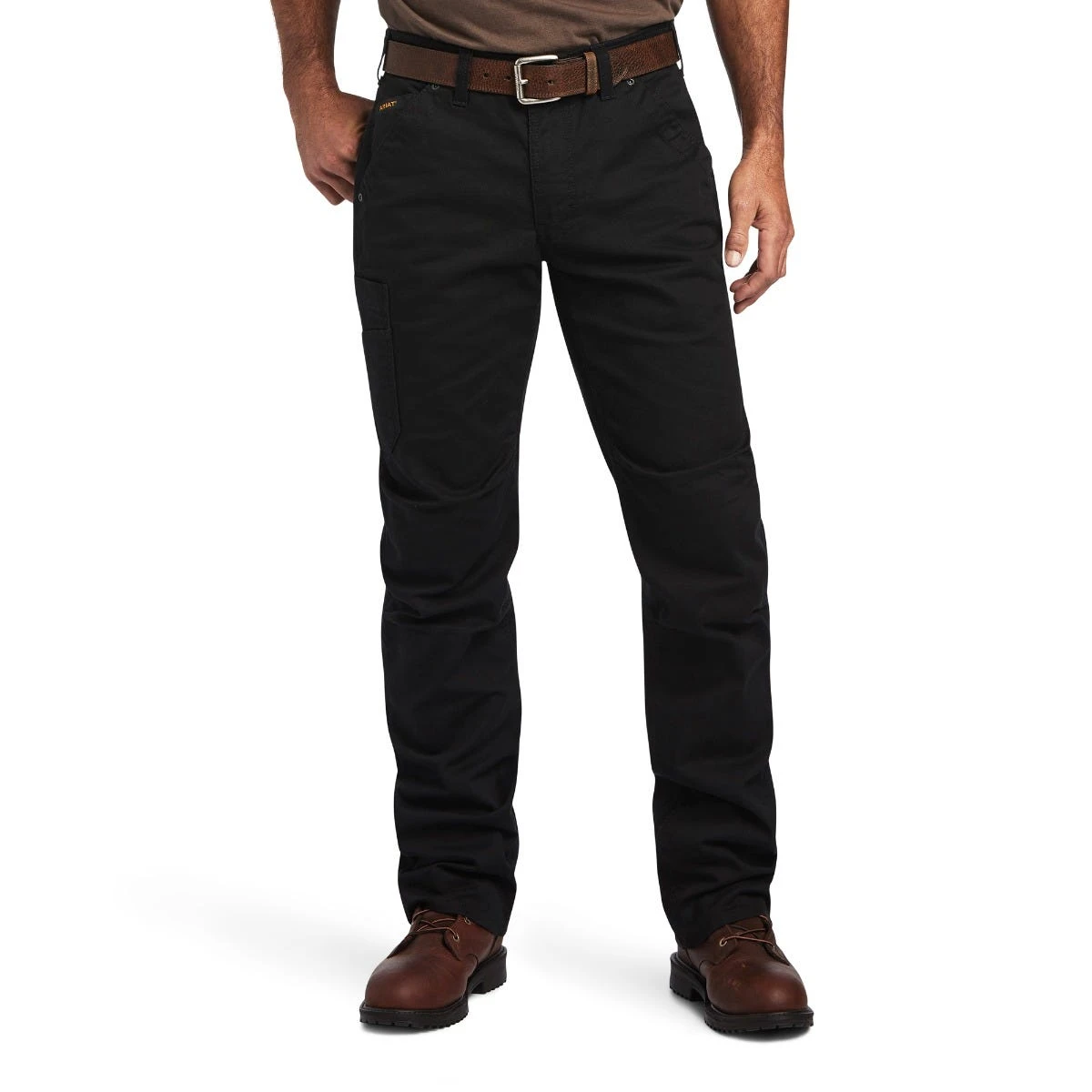 Ariat Rebar Pant: Men's 10041065 Black M5 Straight DuraStretch Washed Twill Dungaree Straight Leg Pant 1 Ariat Rebar Pant: Men's 10041065 Black M5 Straight DuraStretch Washed Twill Dungaree Straight Leg Pant